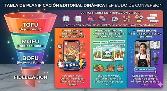 Calendario Editorial Embudo de Conversión